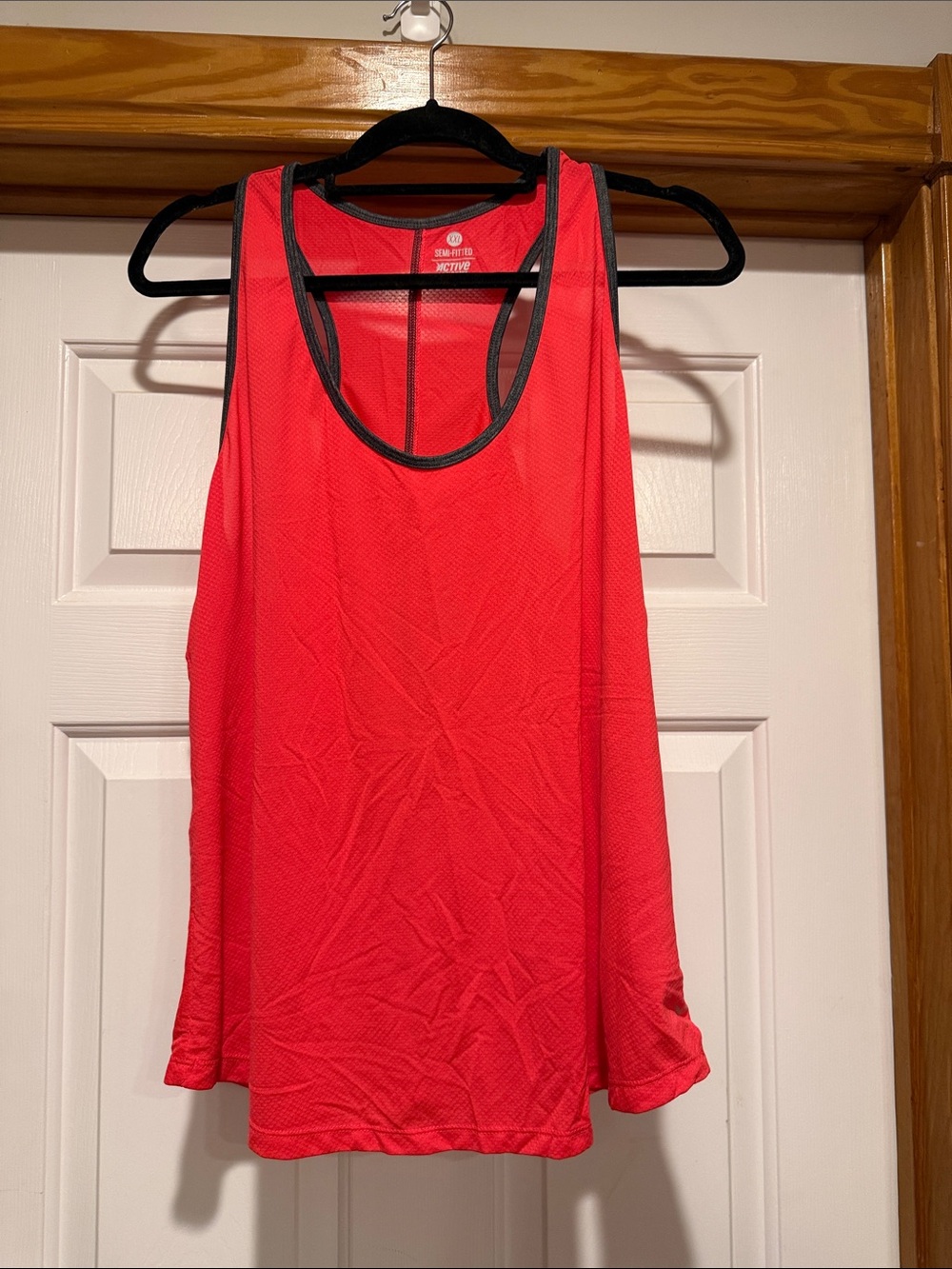 Old Navy Red Mesh Racerback Tank with Dark Trim